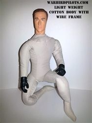 SCALE Full-Body Jet Pilot 1/4.5 - 1/4 Scale, 15" Blau/Weiss