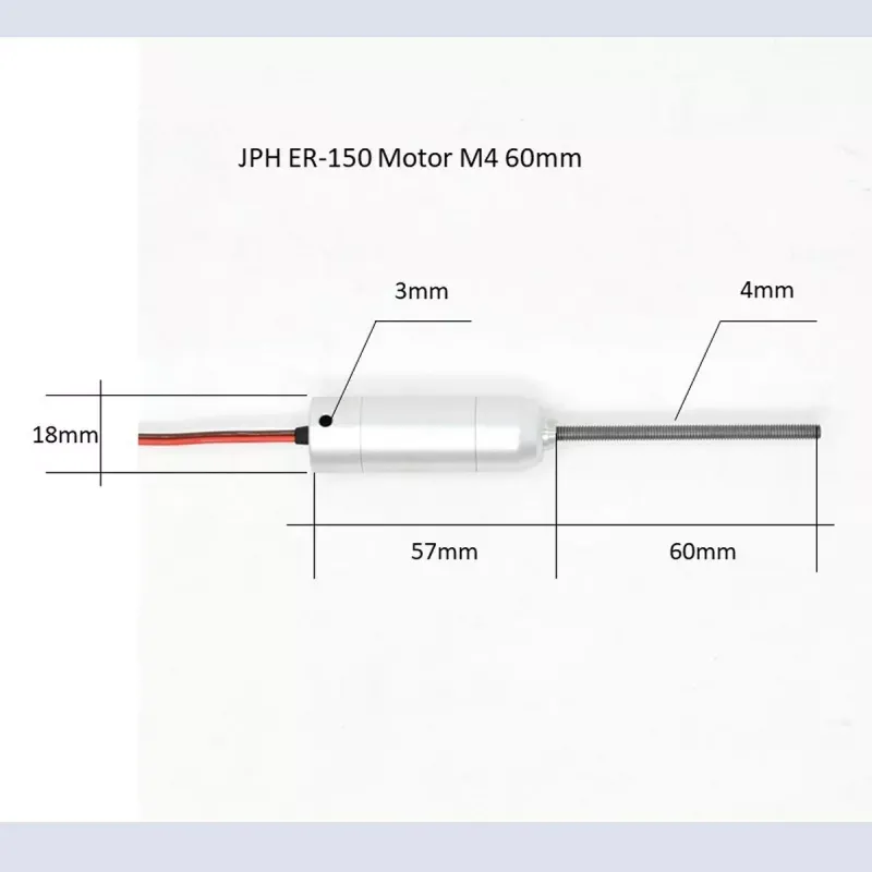JP Hobby ER-150 Aluminium‑Einziehfahrwerksmotor M4 (60 mm Welle)