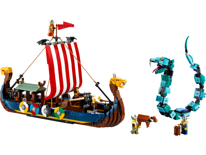 Viking Ship and the Midgard Serpent