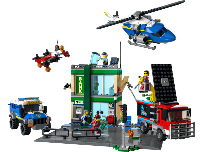 Police Chase at the Bank