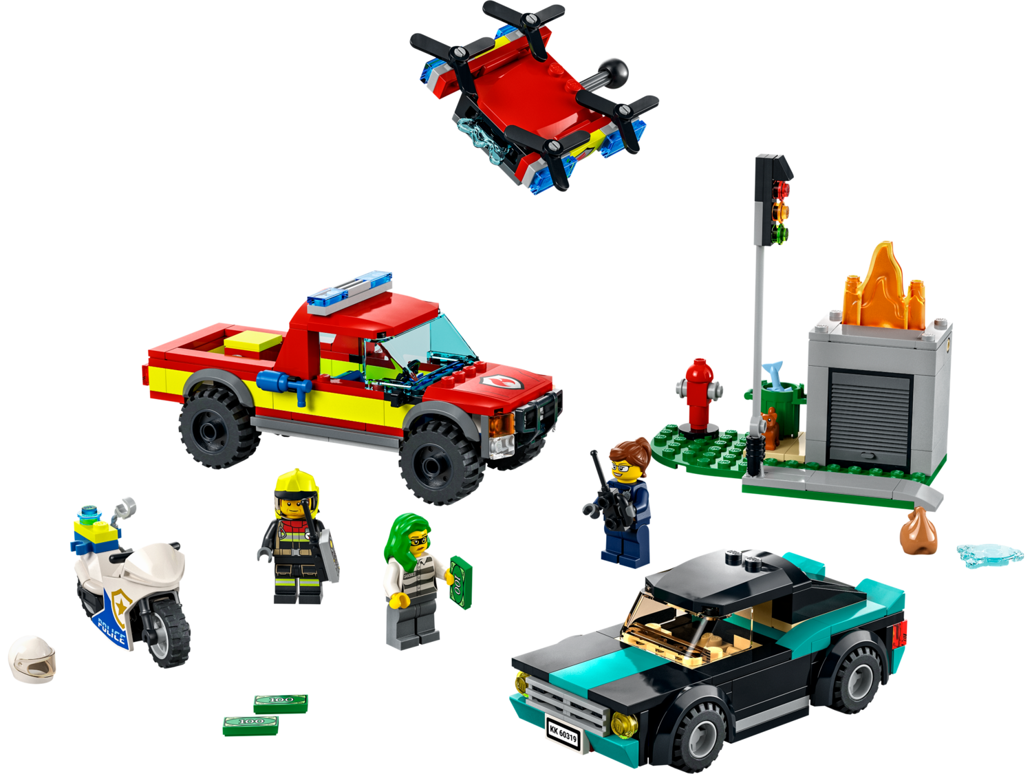 Fire Rescue &amp; Police Chase