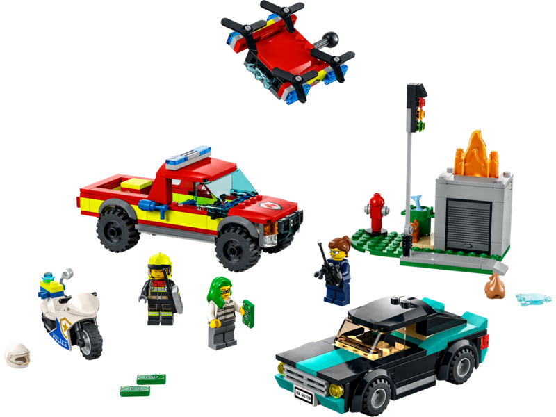 Fire Rescue &amp; Police Chase