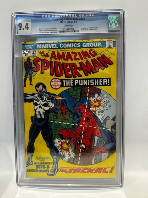 AMAZING SPIDER-MAN #129 HIGH GRADE (9.4) MARVEL 1974 ~ 1st PUNISHER
