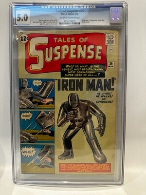 TALES OF SUSPENSE #39 (5.0) MARVEL COMICS 1963 1st APPERANCE OF IRON MAN