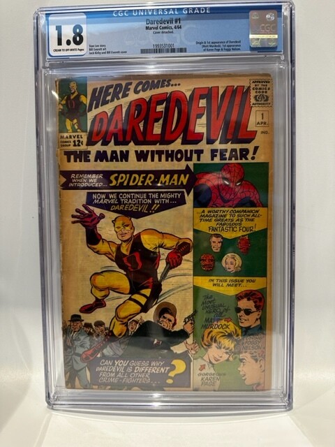 DAREDEVIL #1 GRADE (1.8) MARVEL 1964 – Ist DAREDEVIL