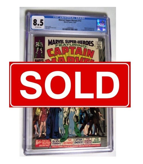 FIRST APPEARANCE CAPTAIN MARVEL - MARVEL SUPERHEROES #12 8.5 MARVEL  1967