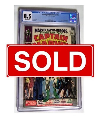FIRST APPEARANCE CAPTAIN MARVEL - MARVEL SUPERHEROES #12 8.5 MARVEL  1967