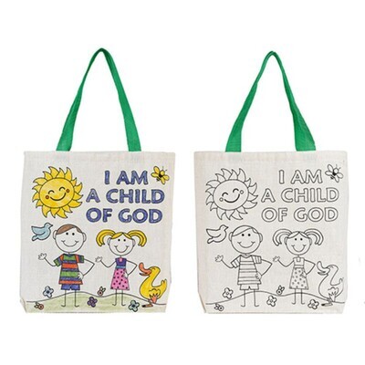 I Am a Child of God Coloring Tote