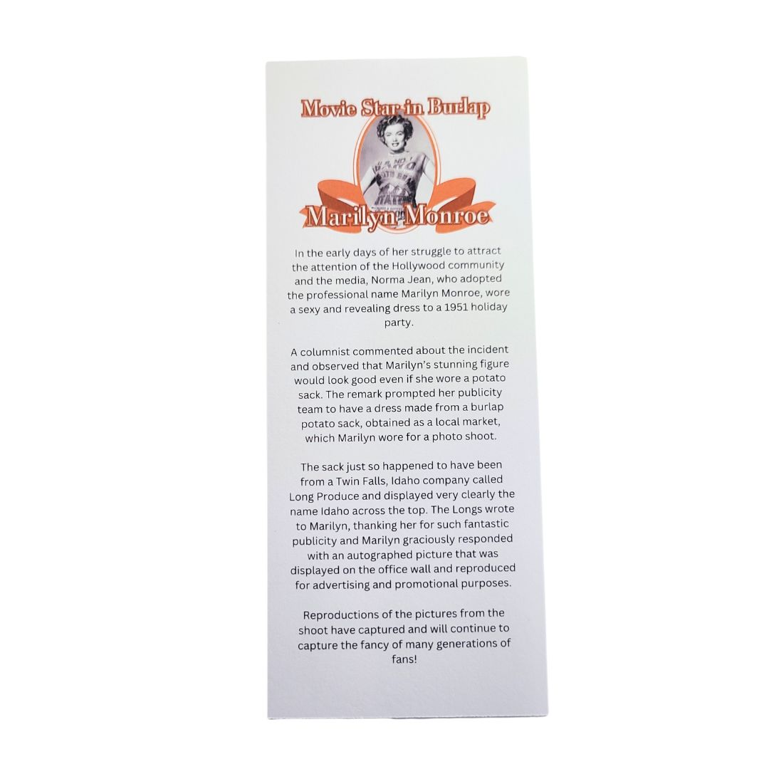 Marilyn Info Card Marilyn Info Card
