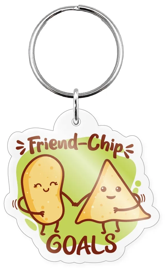 FriendChip Goals Keychain
