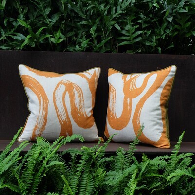 Amber Brush Pillow, Full-Front, 45.5 x 45.5cm