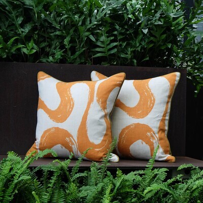 Amber Brush Pillow, Full-Front, 50.5 x 50.5cm