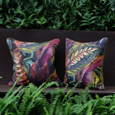 Kolour Jungle Pillow, Full-Front, 45.5 x 45.5cm