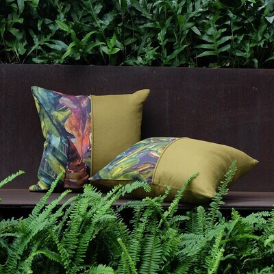 Kolour Jungle Pillow Set, Half-Front, 45.5 x 45.5cm, Set of 2 Pillows