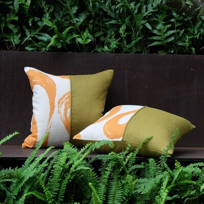 Amber Brush Pillow Set, Half-Front, 45.5 x 45.5cm, Set of 2 Pillows