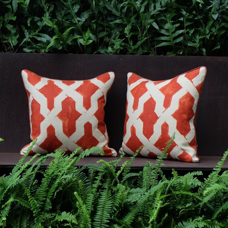 Reynard Trellis Pillow, Full-Front, 45.5 x 45.5cm