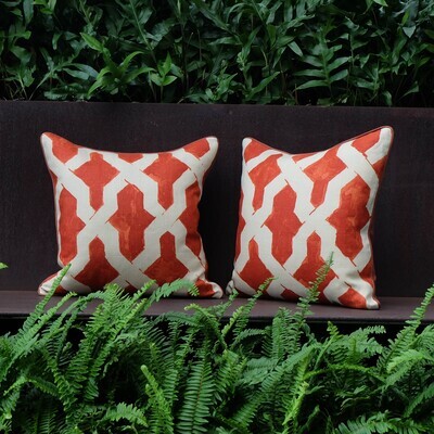 Reynard Trellis Pillow, Full-Front, 45.5 x 45.5cm