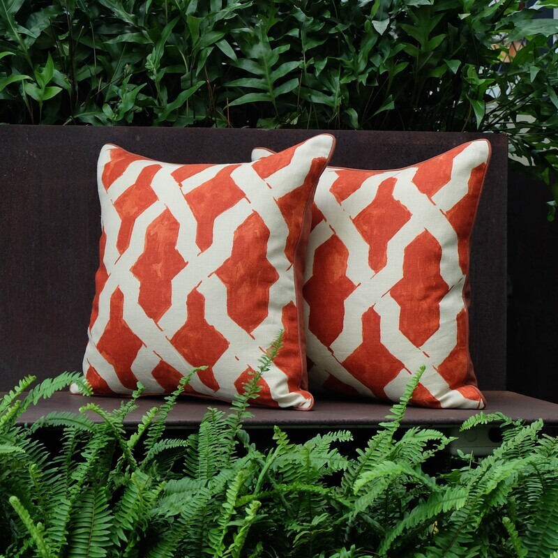 Reynard Trellis Pillow, Full-Front, 50.5 x 50.5cm