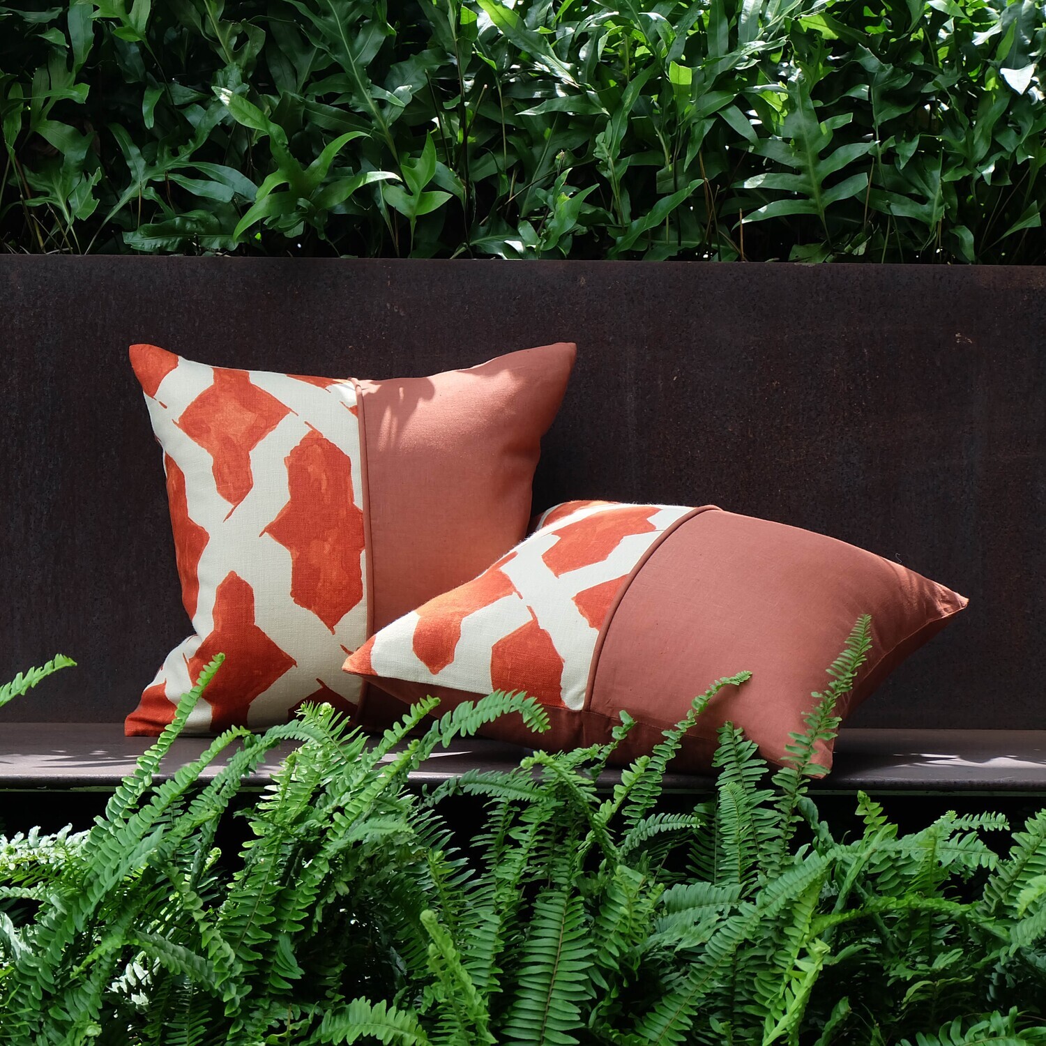 Reynard Trellis Pillow Set, Half-Front, 45.5 x 45.5cm, Set of 2 Pillows