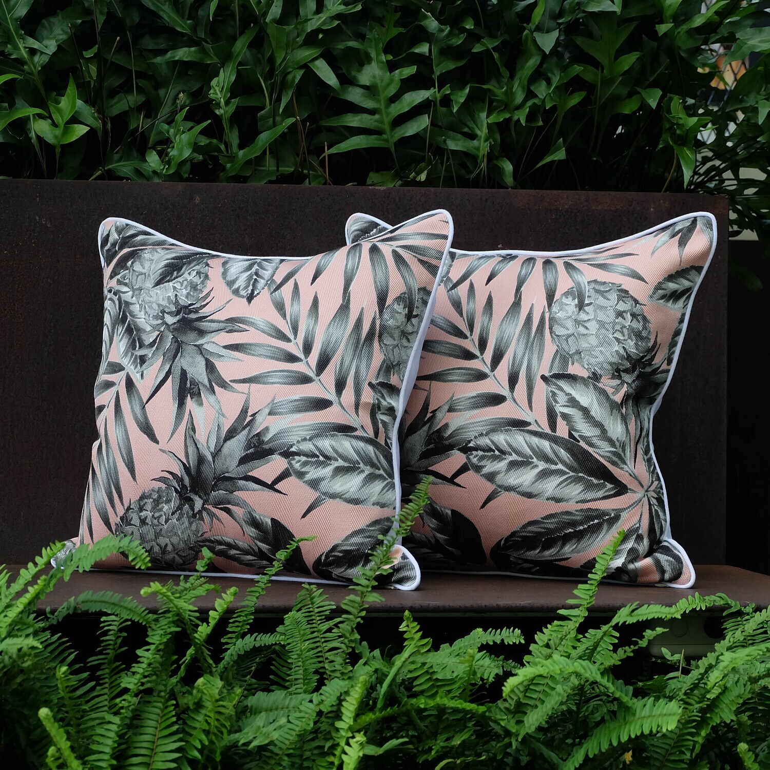 Prismatic Palm Pillow, Full-Front, 50.5 x 50.5cm