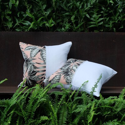 Prismatic Palm Pillow Set, Half-Front, 45.5 x 45.5cm, Set of 2 Pillows