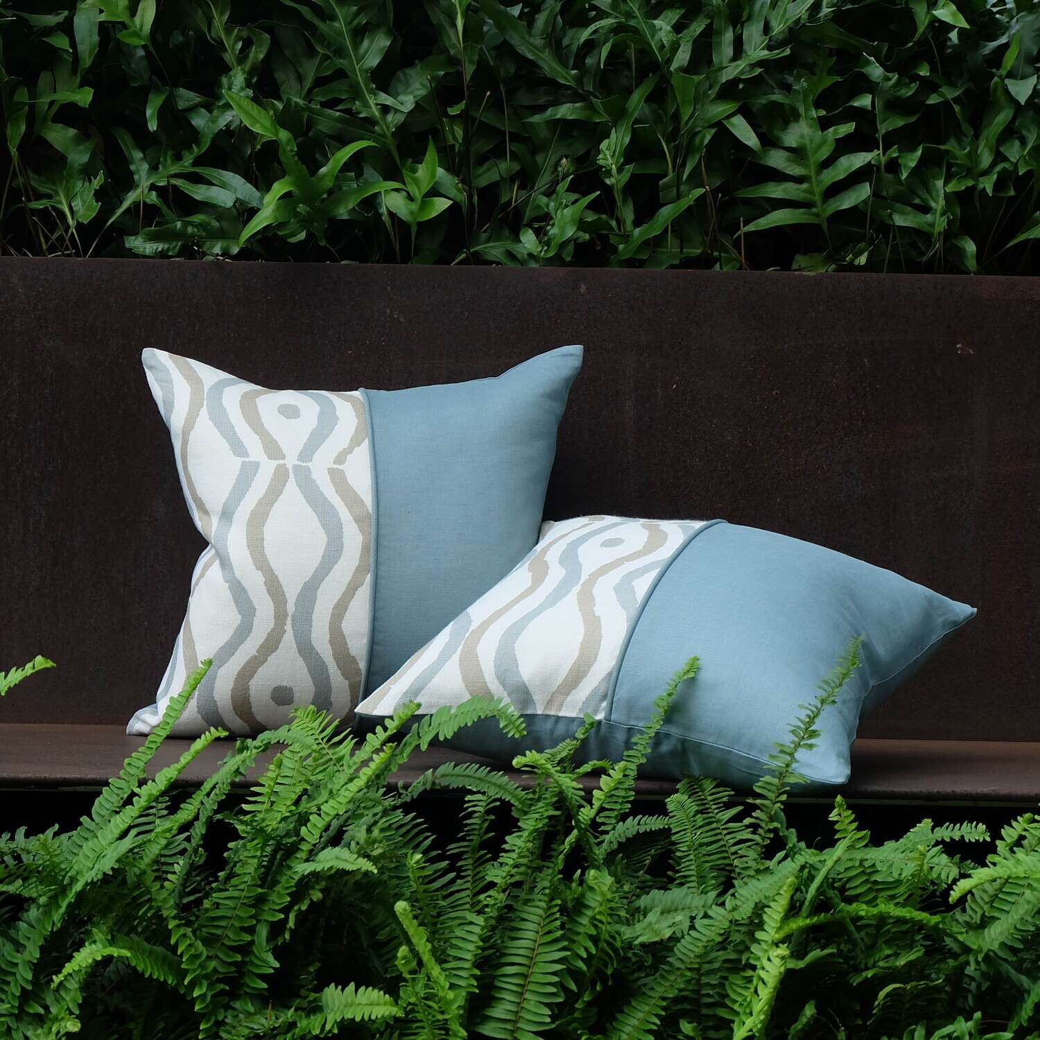 Lakeshore Rain Pillow Set, Half-Front, 45.5 x 45.5cm, Set of 2 Pillows