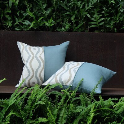 Lakeshore Rain Pillow Set, Half-Front, 45.5 x 45.5cm, Set of 2 Pillows