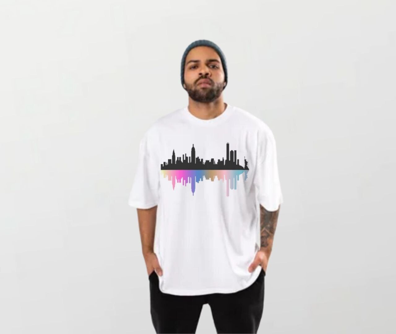 NYC skyline_Elite Tee white