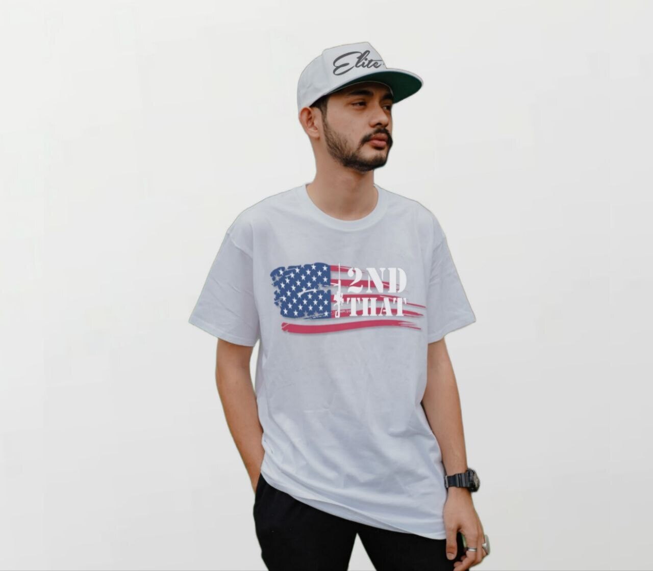 2nd that flag_Elite Tee white