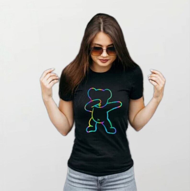 Dab bear_Women&#39;s Elite Tee white