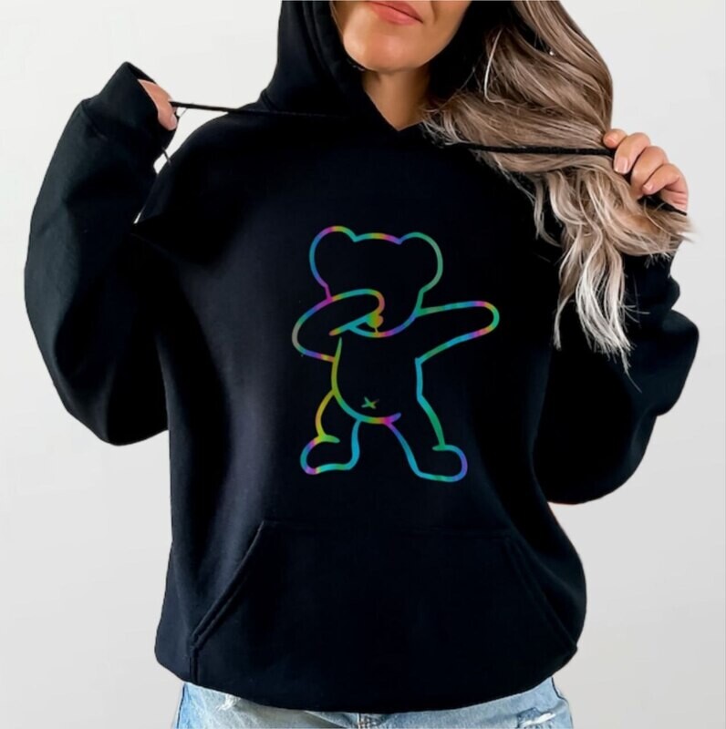 Dab bear_Women&#39;s Elite Hoodie black