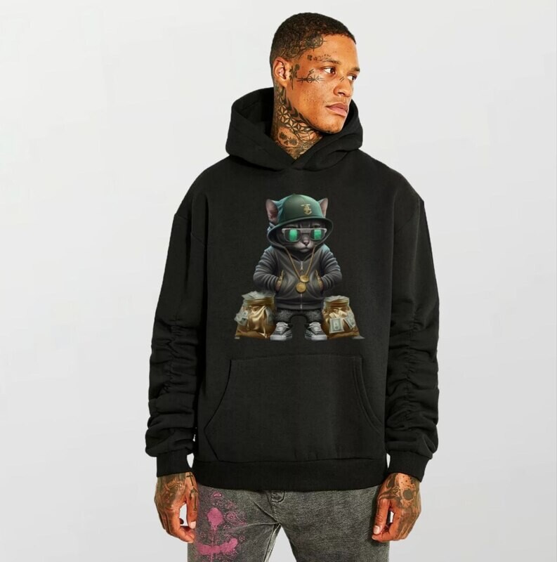 Gangsta cat_Elite Hoodie black