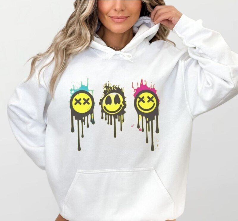 Emoji drip 3_Women&#39;s Elite Hoodie white