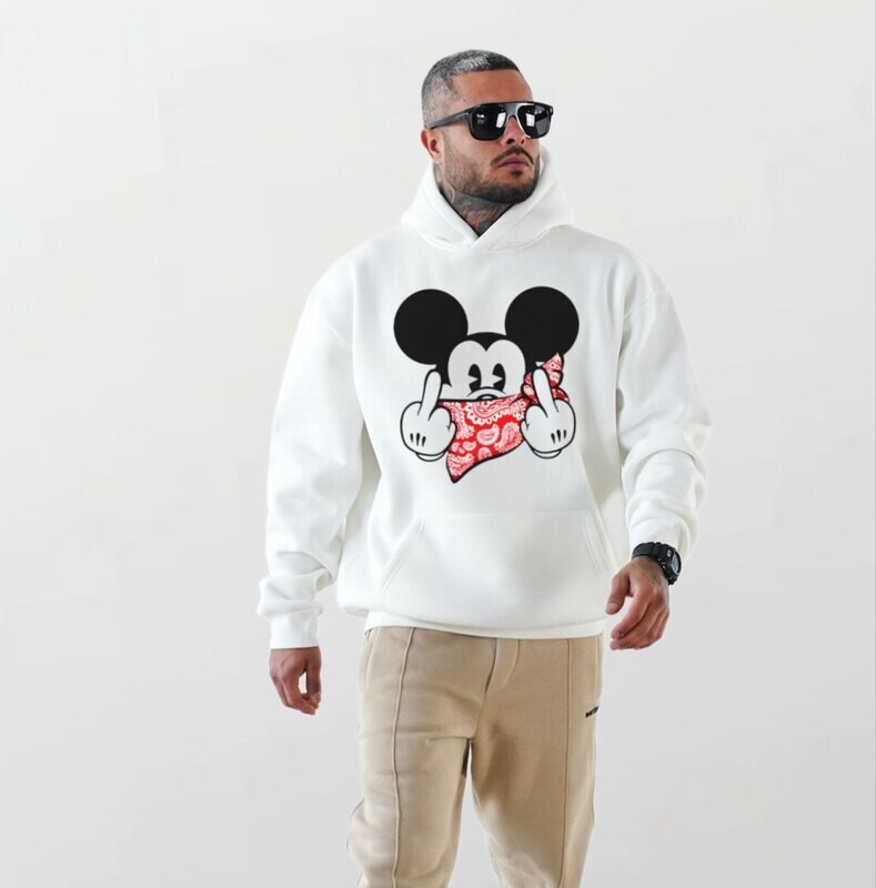 Mickey bandana_Elite Hoodie white