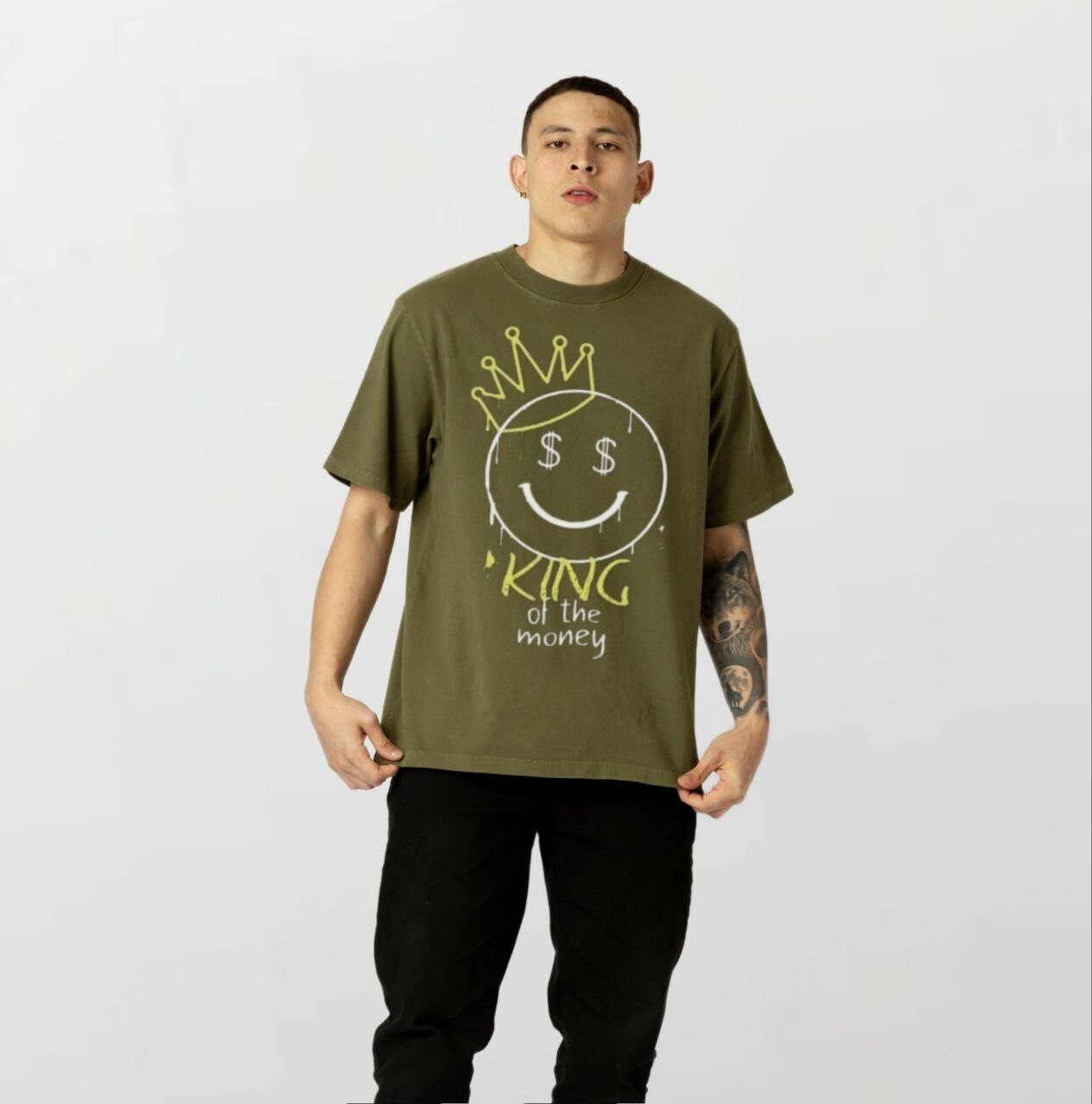 king of money_Elite Tee milgreen