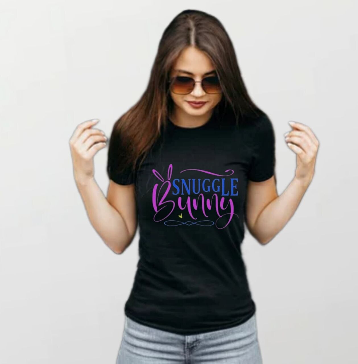 Snuggle bunny_Women&#39;s Elite Tee black