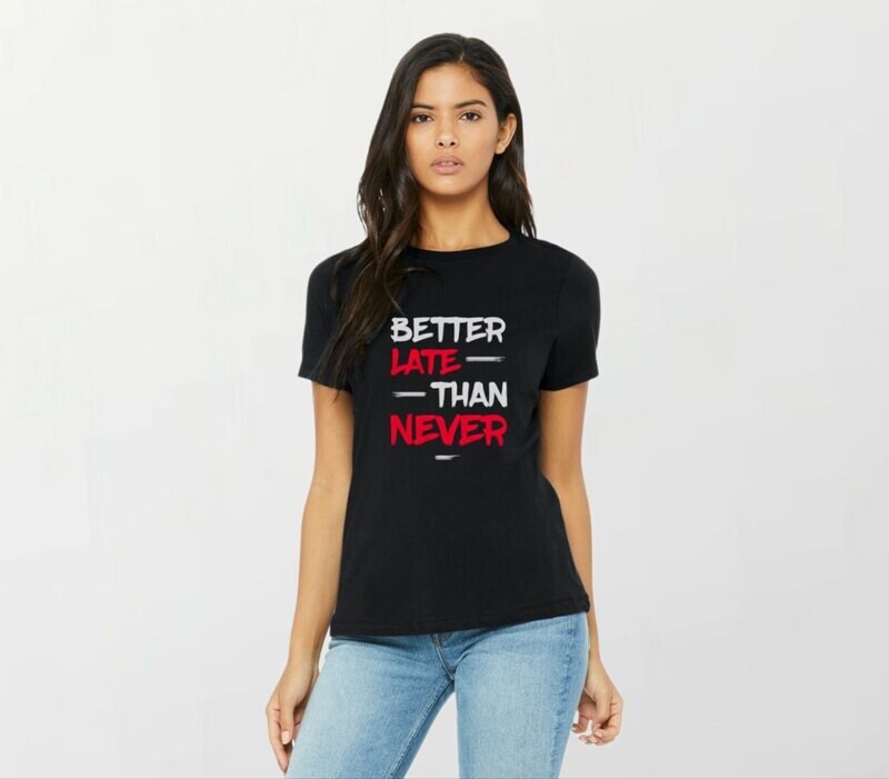 Better late_Women&#39;s Elite Tee black