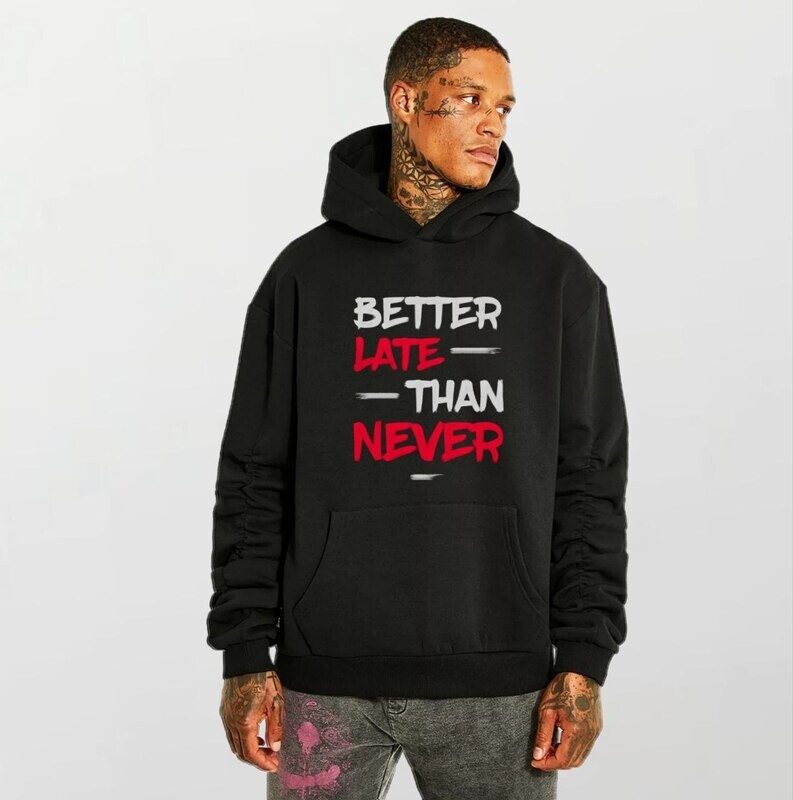 Better late_Elite Hoodie black