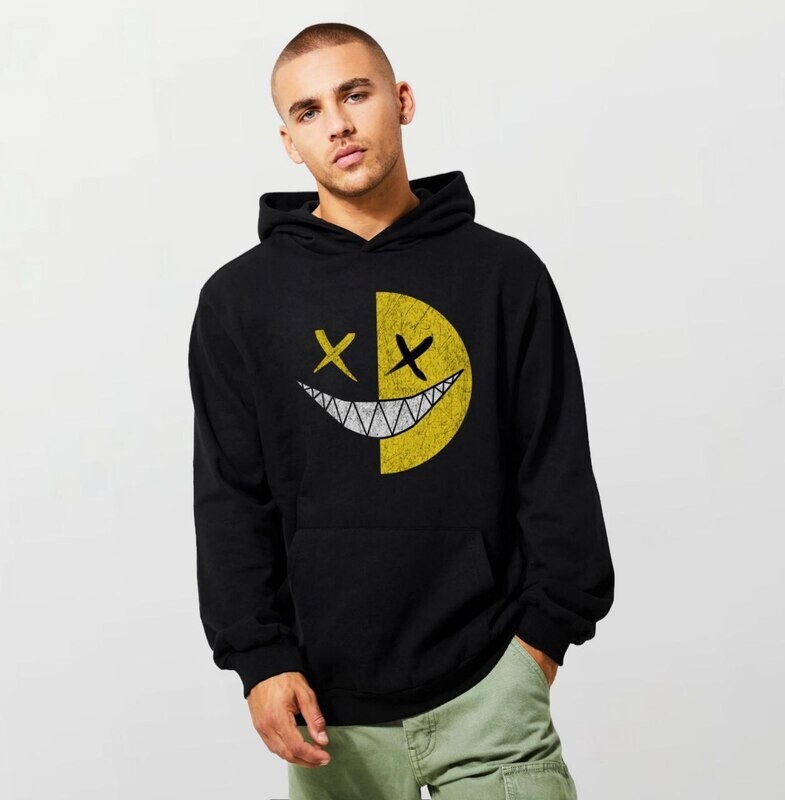 Wockee smile2 yellow_Elite Hoodie black