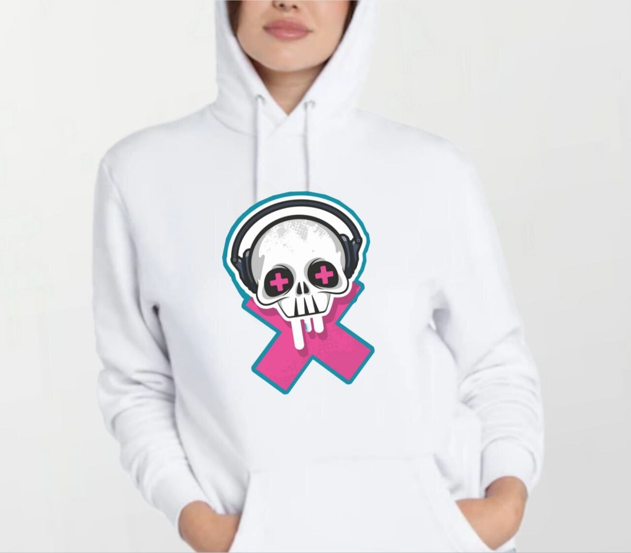 Skull X_Women&#39;s Elite Hoodie white
