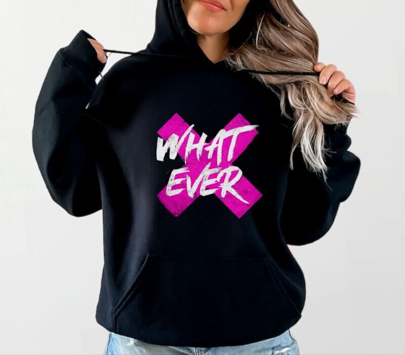 Whatever X pink_Women&#39;s Elite Hoodie black