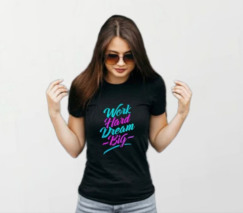 Work hard dream big_Women&#39;s Elite Tee black