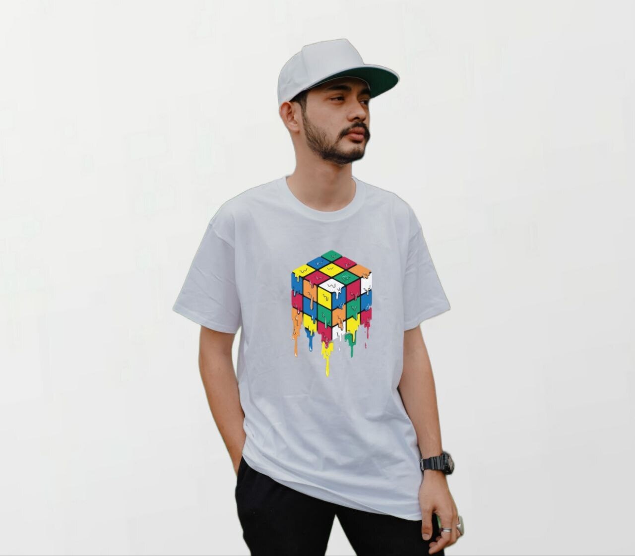 Cube drip_Elite Tee white