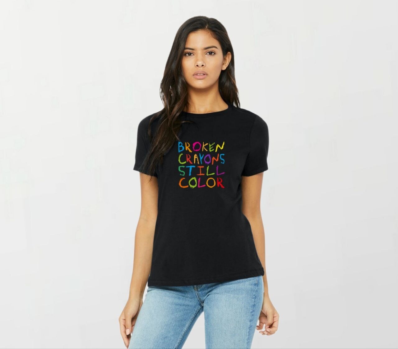 Broken crayons_Women&#39;s Elite Tee black