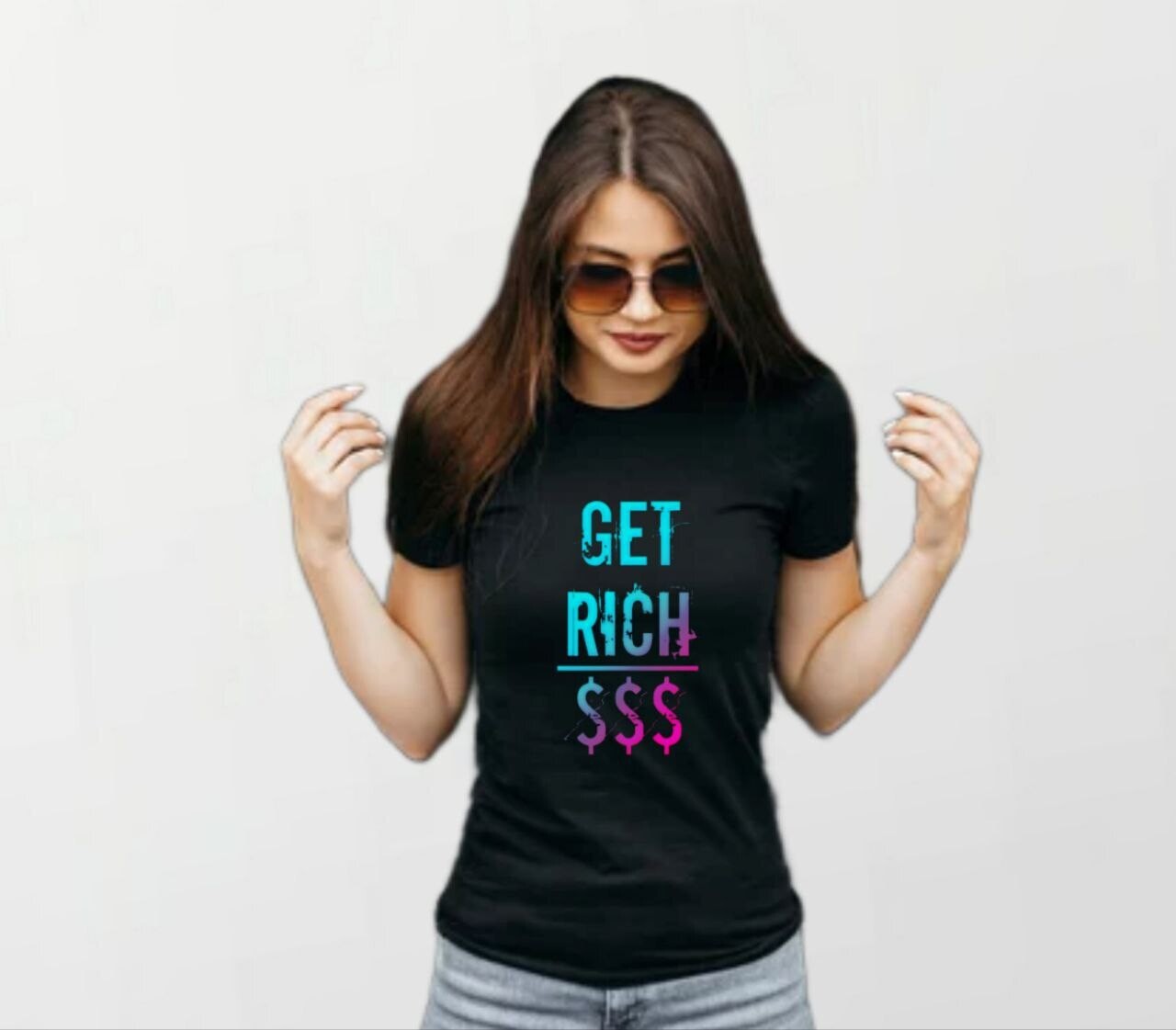 Get rich_Women&#39;s Elite Tee black