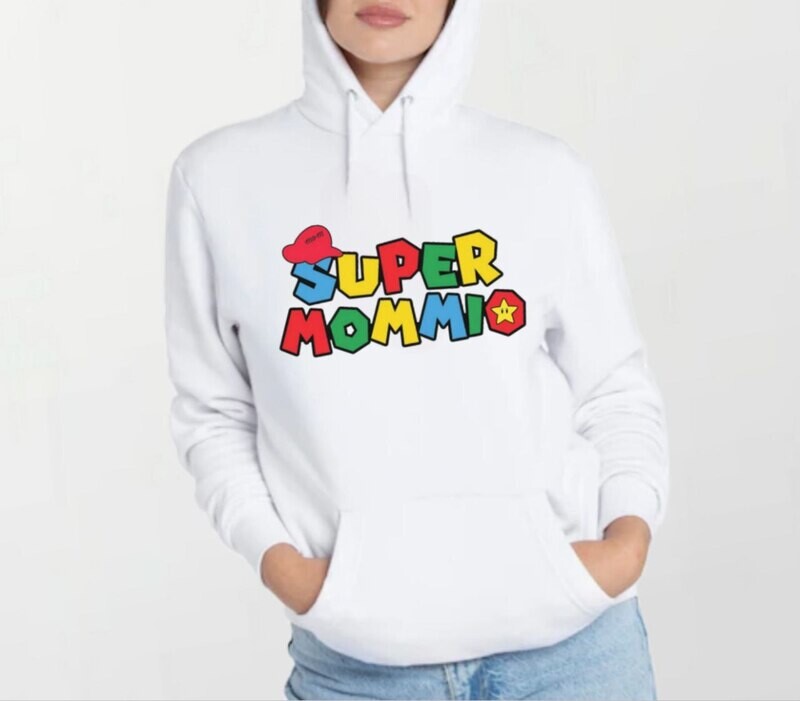 Super mommio_Women&#39;s Elite Hoodie white