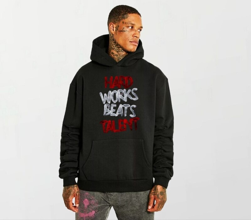 hard work beats talent_Elite Hoodie black