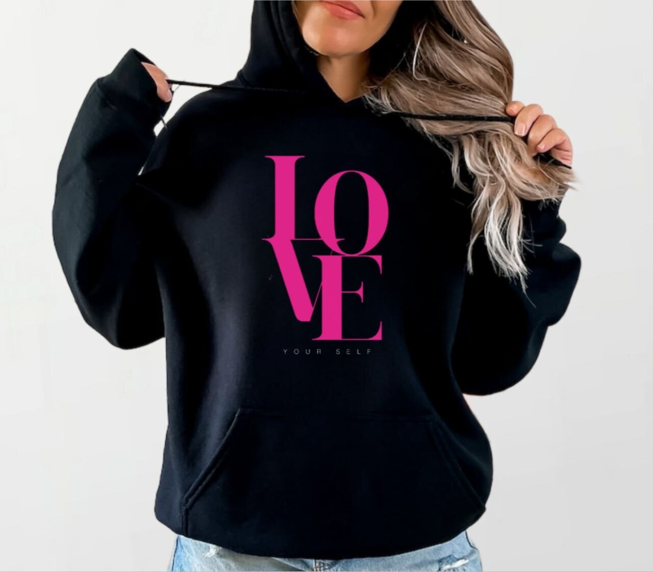 Love your self_Women&#39;s Elite Hoodie black