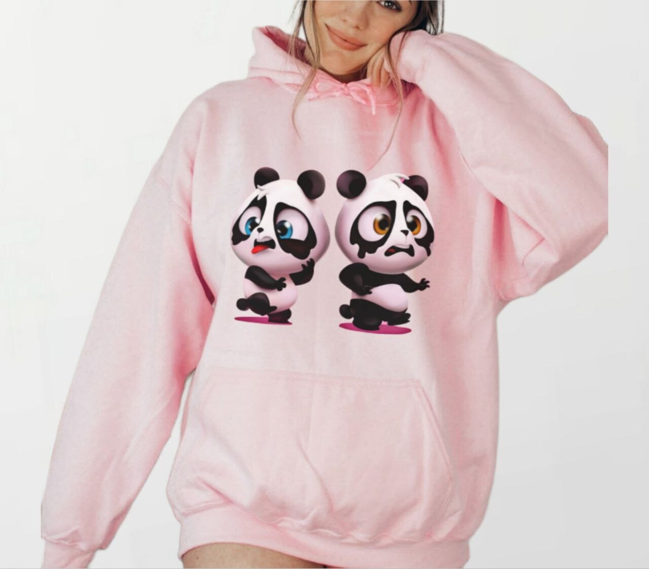 Pandas_Women&#39;s Elite Hoodie pink