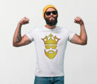 Bearded king_Elite Tee white
